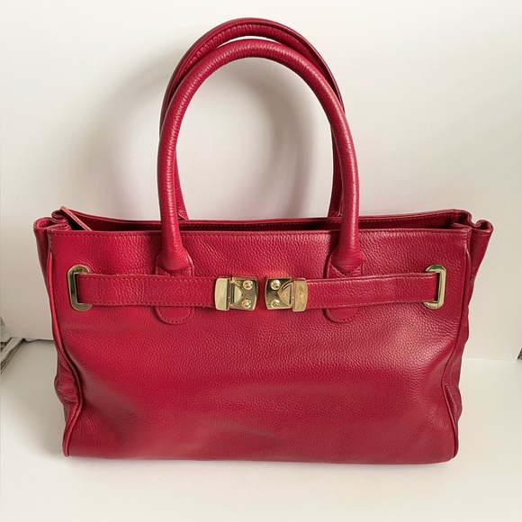 Onna Ehrlich Handbags - Onna Ehrlich Red Leather Satchel